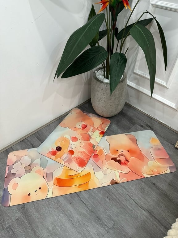 Combo 2 THẢM BẾP silicon cao cấp siêu thấm hút - chống trơn trượt MC22