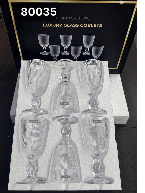 ly rượu vang trong bộ CRISTA HOME vân lưới