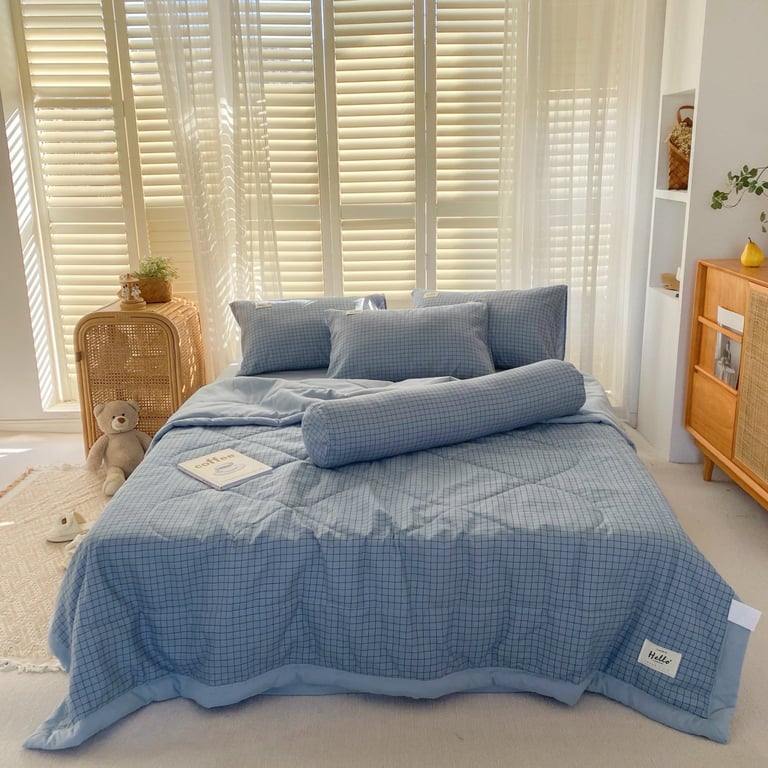 bộ Cotton đũi chăn trần 𝗳𝘂𝗹𝗹 𝟱 𝗺𝗼́𝗻 siêu xịn xò