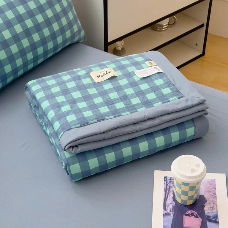 Set 5 món cotton đũi chăn trần