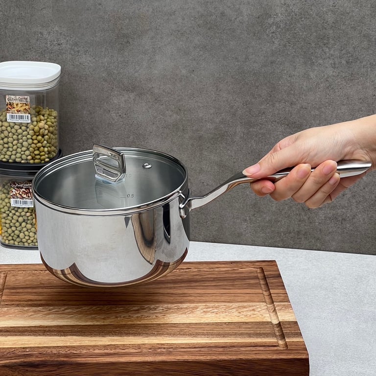 Quánh đúc inox 3 lớp đáy liền Kaiyo  size 16-18cm