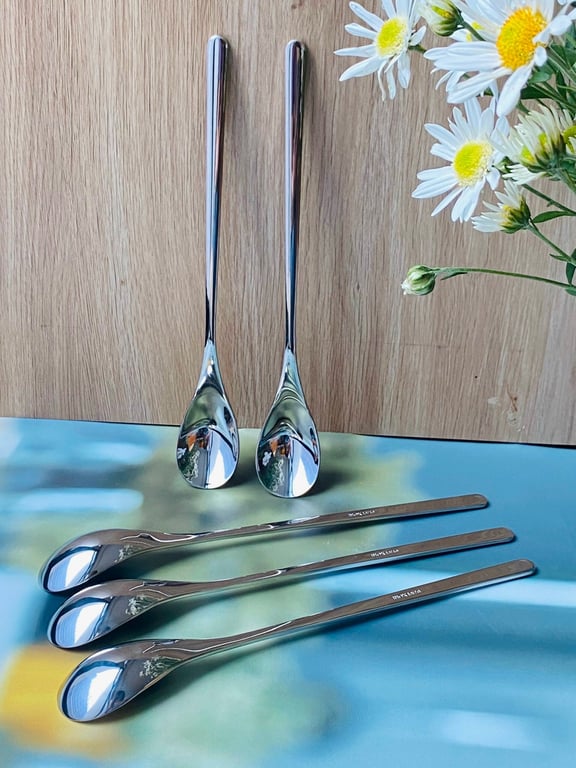 Set 5 thìa Chockmen 22cm inox316 cán dài phong cách Hàn Quốc 24cm