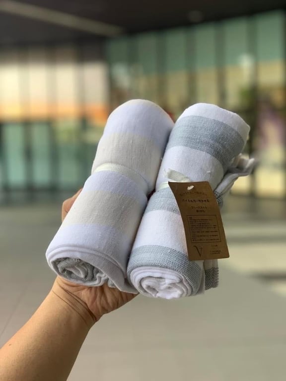 Set 2 khăn xô Organic 34 x 80cm Nhật Bản