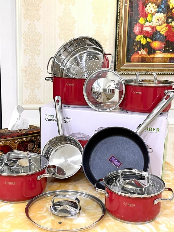 Bộ nồi inox 3 đáy 7 món ARBER GARNET