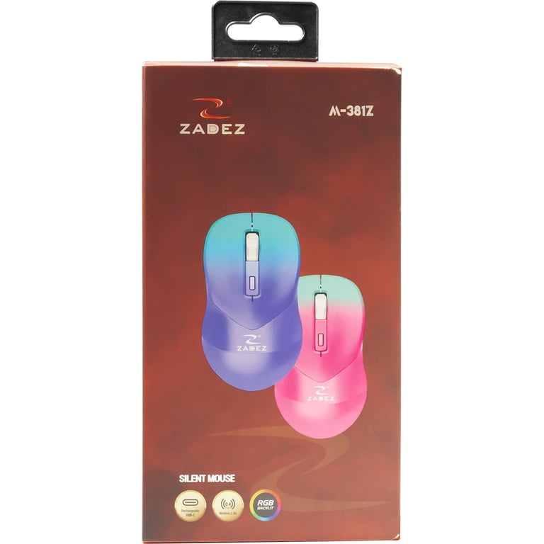 Chuột Không Dây Zadez M-381ZC - Màu Cam đào