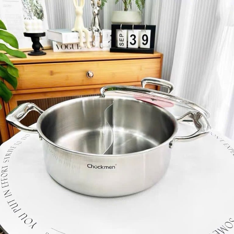 ⭕ Nồi lẩu hai ngăn Chockmen - 30CM - C308