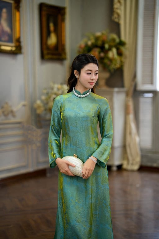 AD gấm tằm xanh lá (có bigsize)