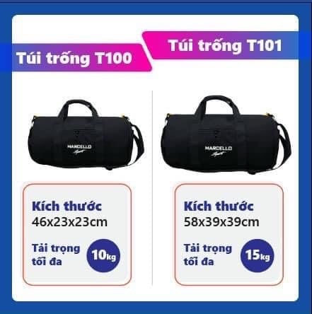 TÚI TRỐNG MARCELLO T101 - Phiên bản lớn hơn đựng nhiều hơn