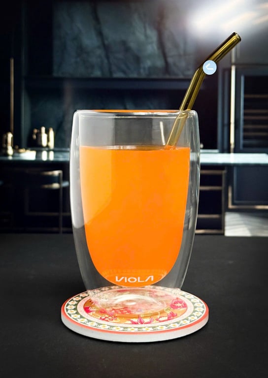 SET 4 CỐC THỦY TINH 2 LỚP CÁCH NHIỆT VIOLA 450ML