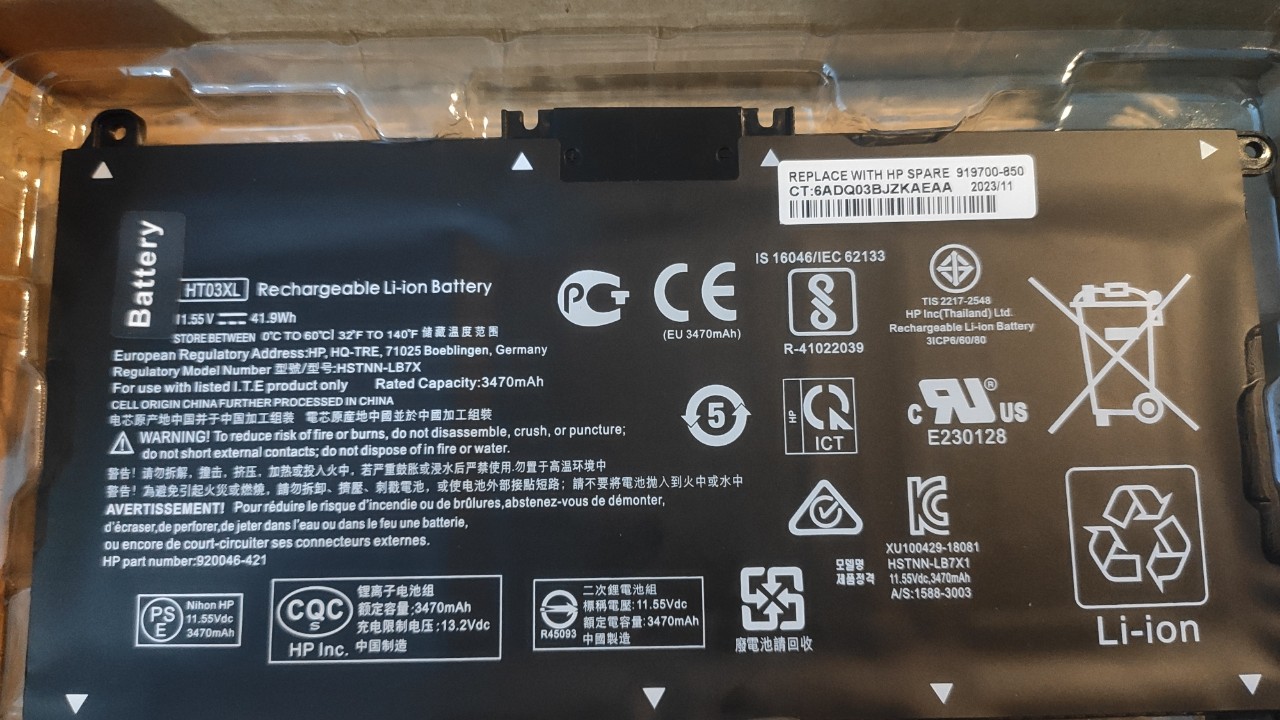 Pin Laptop Hp Pavilion HT03XL - Zin - Bảo Hành 12 Tháng