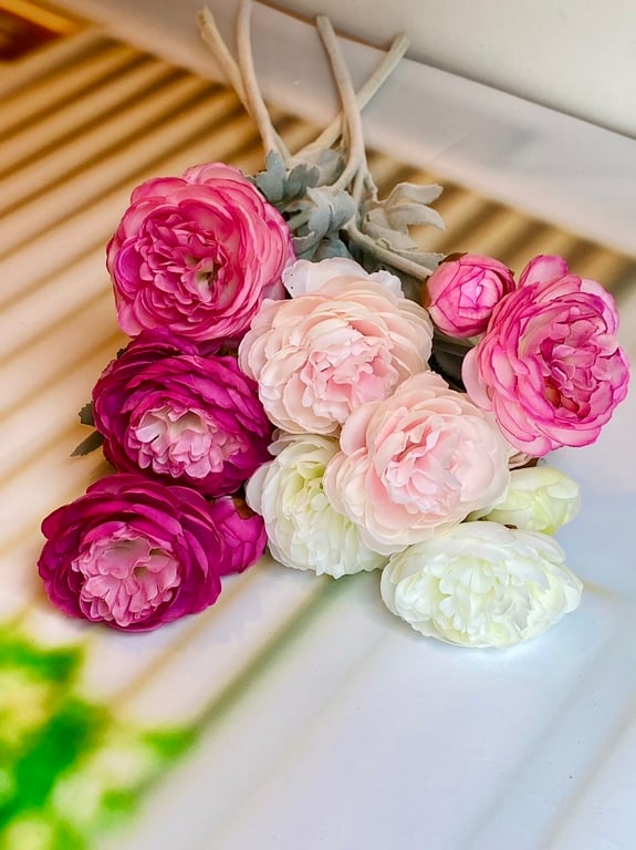 Cành hoa hồng trà 2 bông 1 nụ