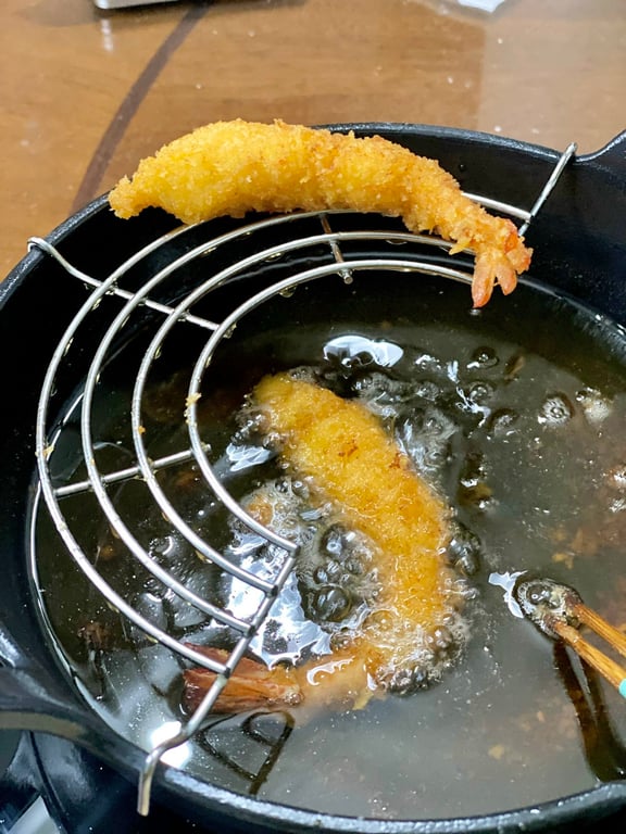Chảo gang Tempura mỏ chim kèm giá gác Kaiyo