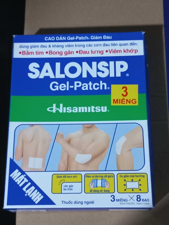 Salonsip hộp 3 miếng ×8 bao