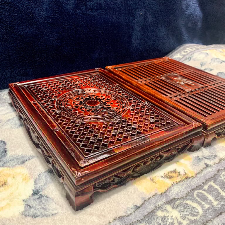 Khay nhựa đúc giả Gỗ Uống Trà mẫu truyền thống