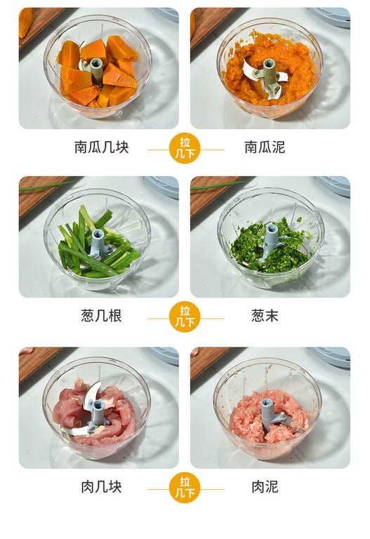 Máy xay tỏi ớt, xay đồ ăn dặm cầm tay mini