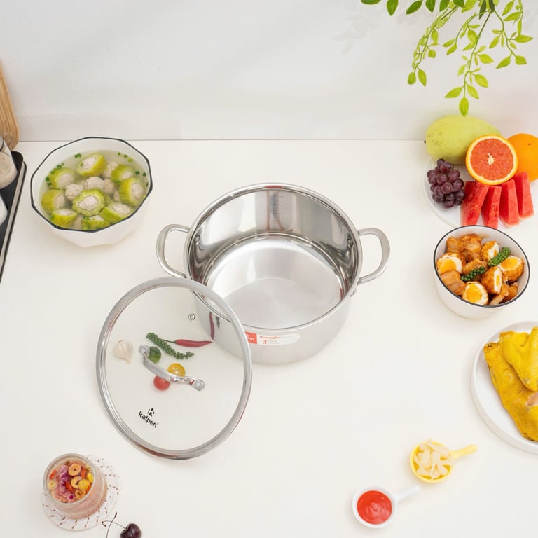 BỘ NỒI CHẢO 3 LỚP LIỀN KHỐI KALPEN KAMPFER KF2