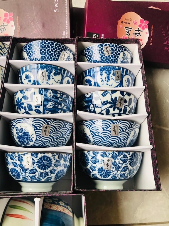 BỘ BÁT GỐM SỨ VẼ TAY NAGOYA CAO CẤP