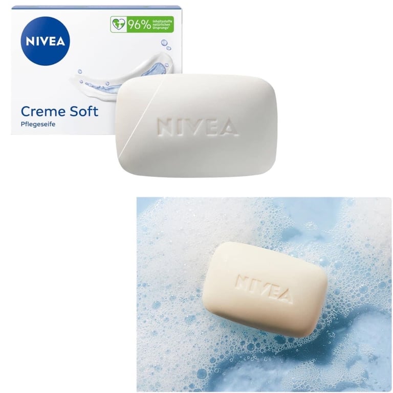 Xà phòng bánh NIVEA CREME SOFT dưỡng da– hộp 100gr