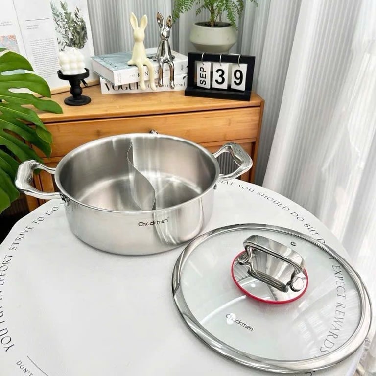 ⭕ Nồi lẩu hai ngăn Chockmen - 30CM - C308