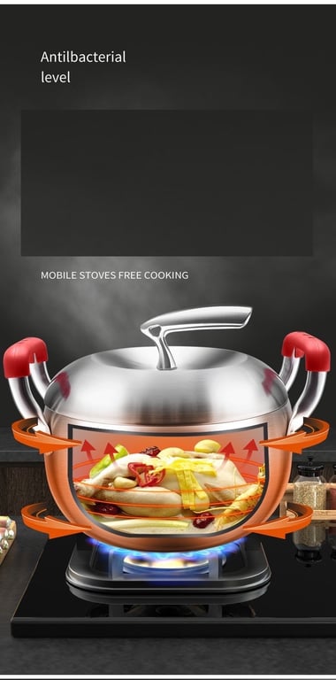 Nồi inox 316 cao cấp 20cm hình quả táo siêu đẹp, độc, lạ