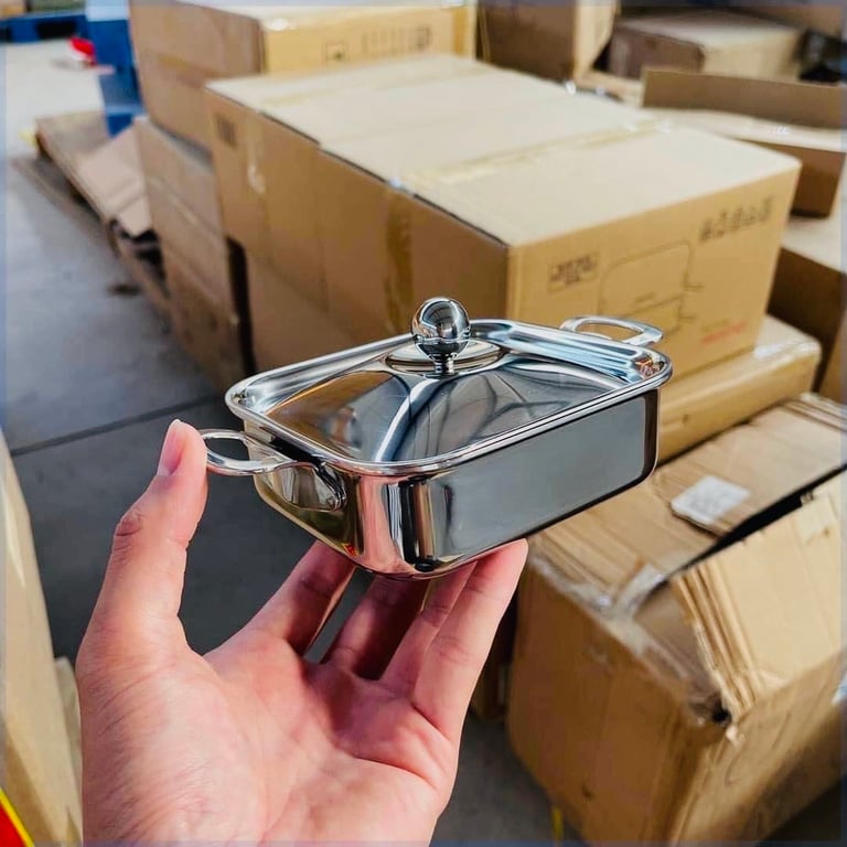 Nồi inox Oyatton QYT149 chữ nhật 10cm