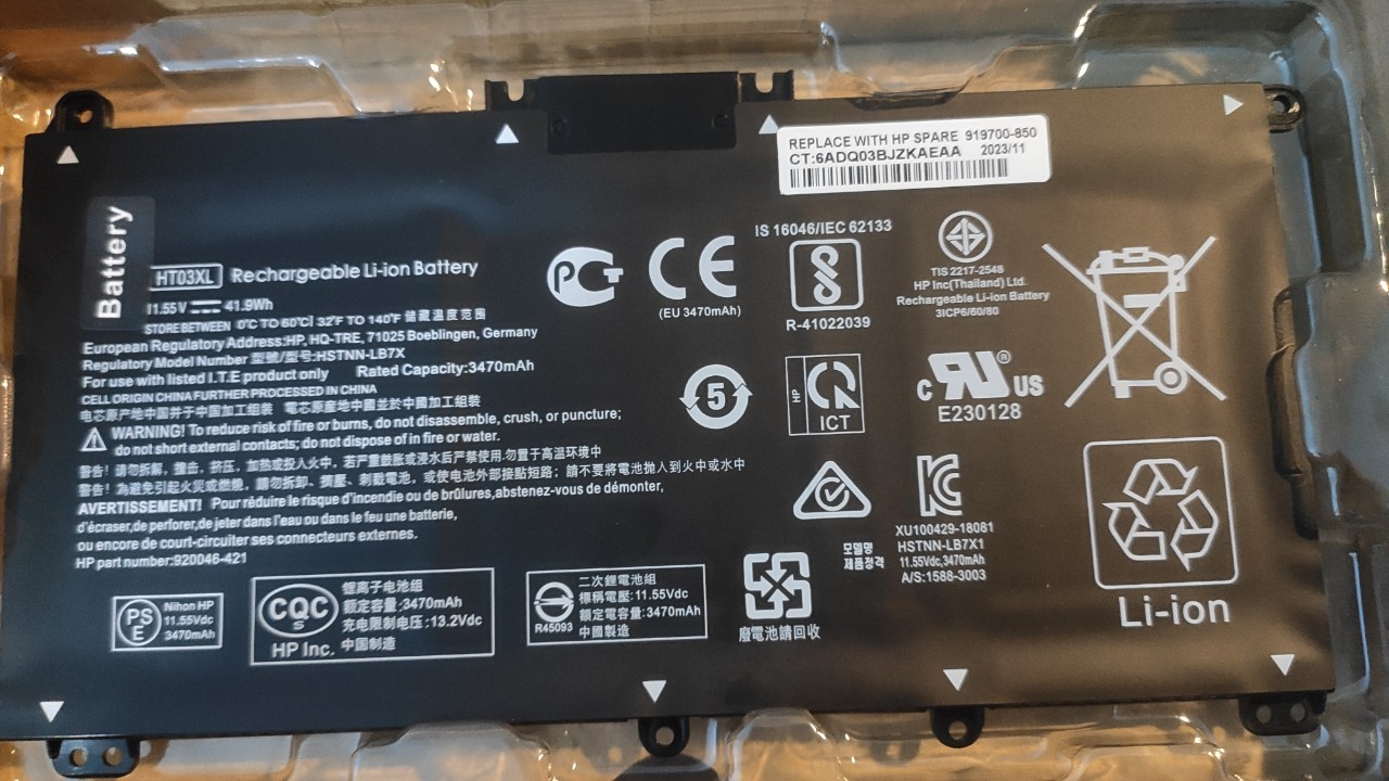 Pin Laptop Hp Pavilion HT03XL - Zin - Bảo Hành 12 Tháng