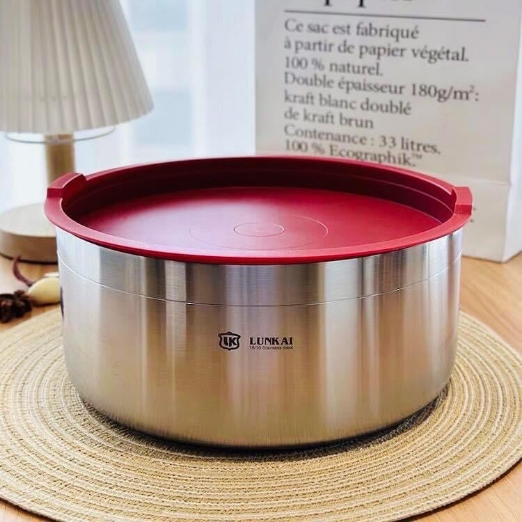 Tô inox có nắp Lunkai 16cm LK16