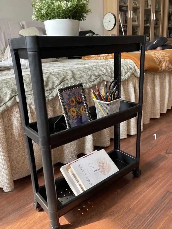 KỆ ĐỂ ĐỒ 3 TẦNG CÓ BÁNH XE ĐẨY VESKEN – HÀNG IKEA CHÍNH HÃNG