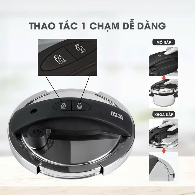 Nồi áp suất lebenlang LBL0909 5.5L Đường kính 21cm