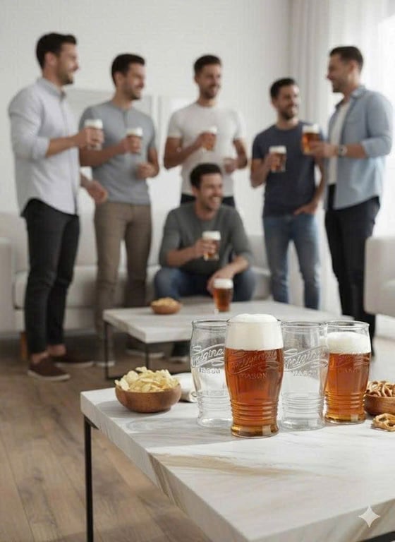 Bộ 4 Cốc Uống Bia Thủy Tinh LEBENLANG LBL1222 470ml