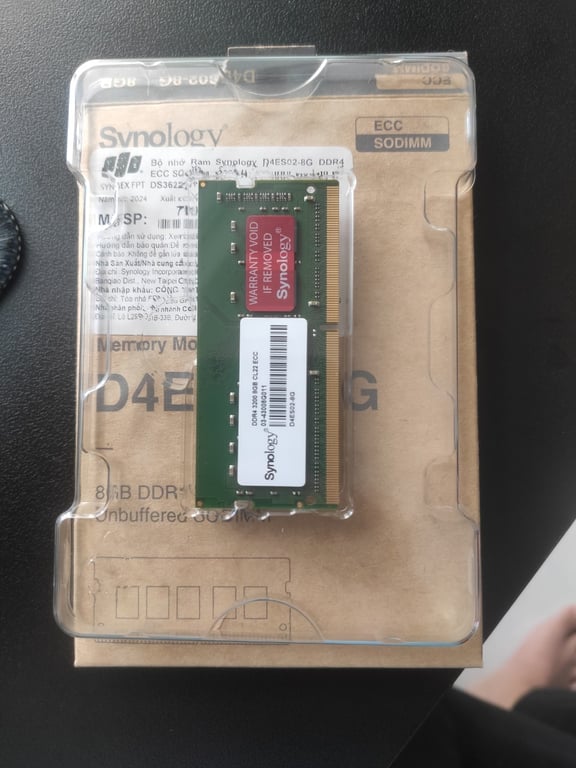 Bộ Nhớ RAM Synology DDR4 ECC Unbuffered SODIMM 8GB D4ES02-8G