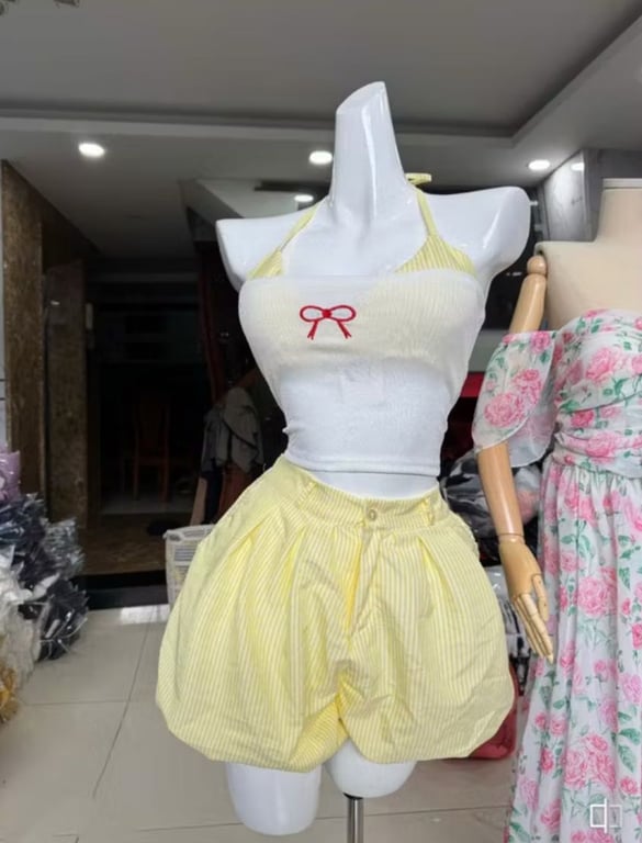 Set bikini 3 món caro vàng