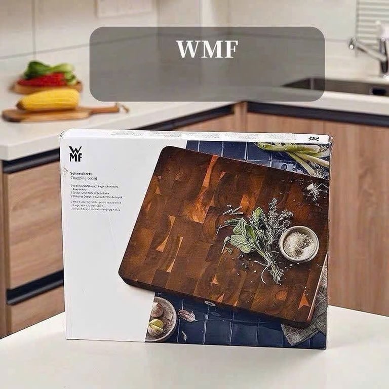 Thớt gỗ đặc WMF Fortenberg siêu hiếm – hàng Đức, dày chắc, chặt hay thái đều mê