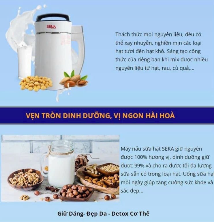 MÁY LÀM SỮA HẠT SEKA LM-D28 1.8L