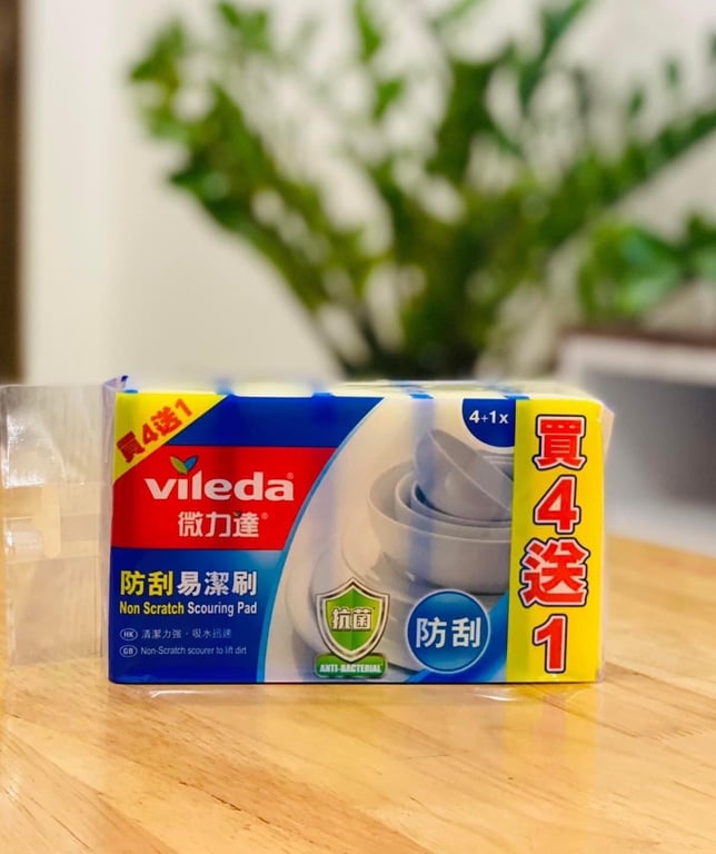 Mút rửa chống xước bát đĩa VILEDA gói 5 miếng