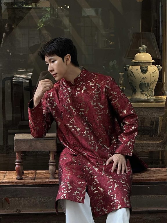 ADN Oao gấm loang - đỏ M/L/XL/XXL/XXXL