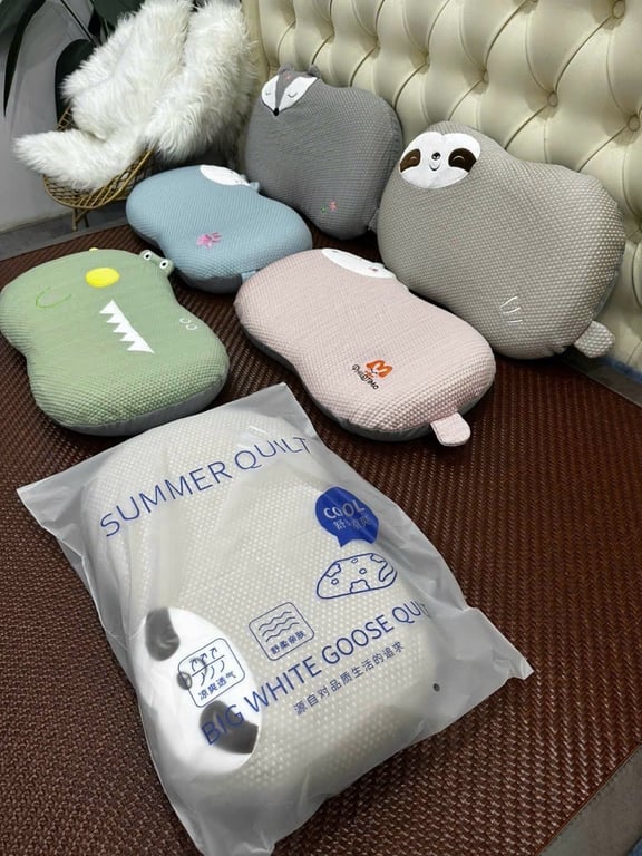 Gối cao su non vỏ mát lạnh