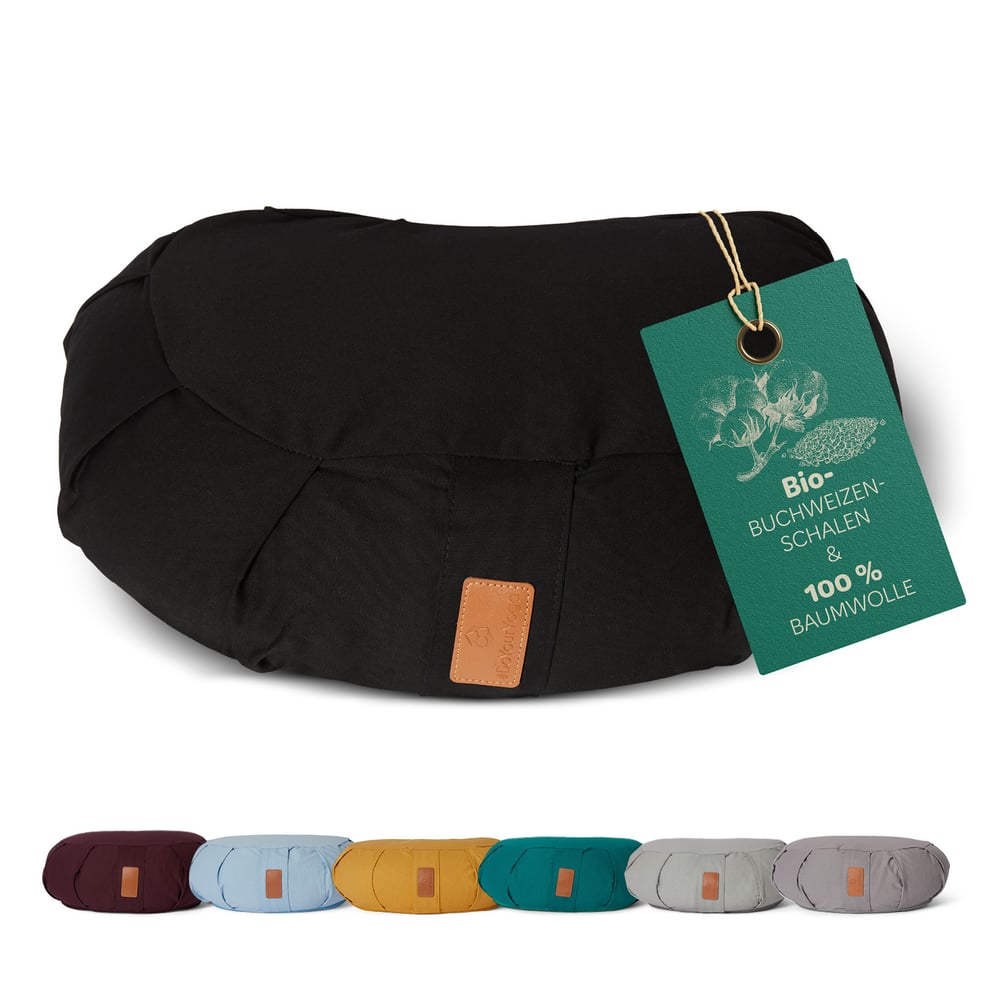 Yogakissen mit Buchweizen Füllung 45x30x14 cm Yoga Sitzkissen Bolster Meditation