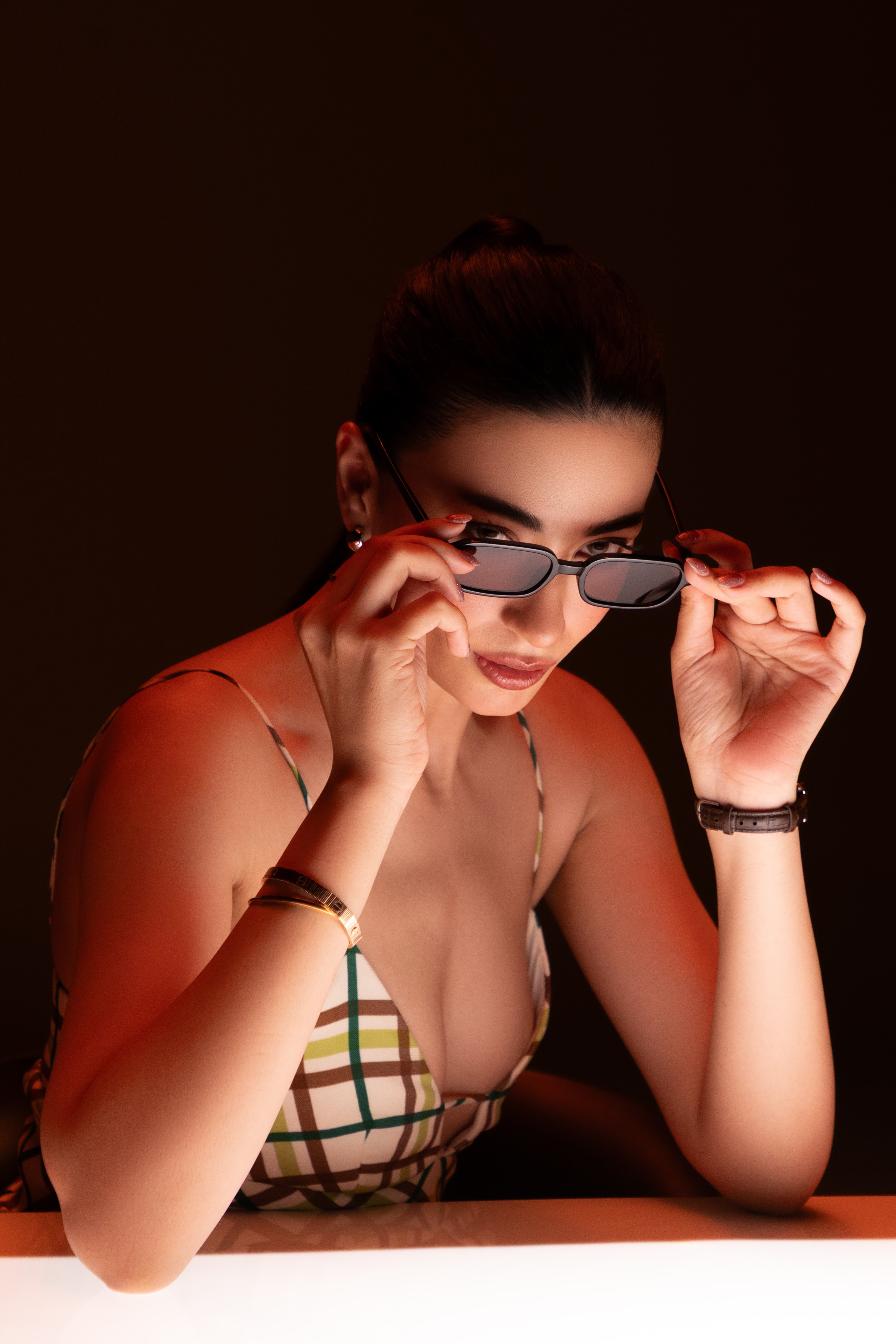 Abeer Asad Khan wearing Ormont № IV Black · grey lens