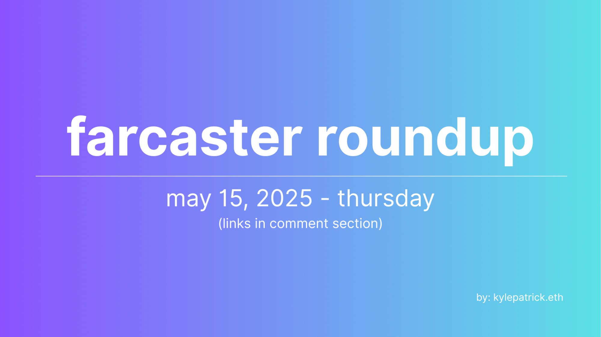 Embed from @kylepatrick.eth