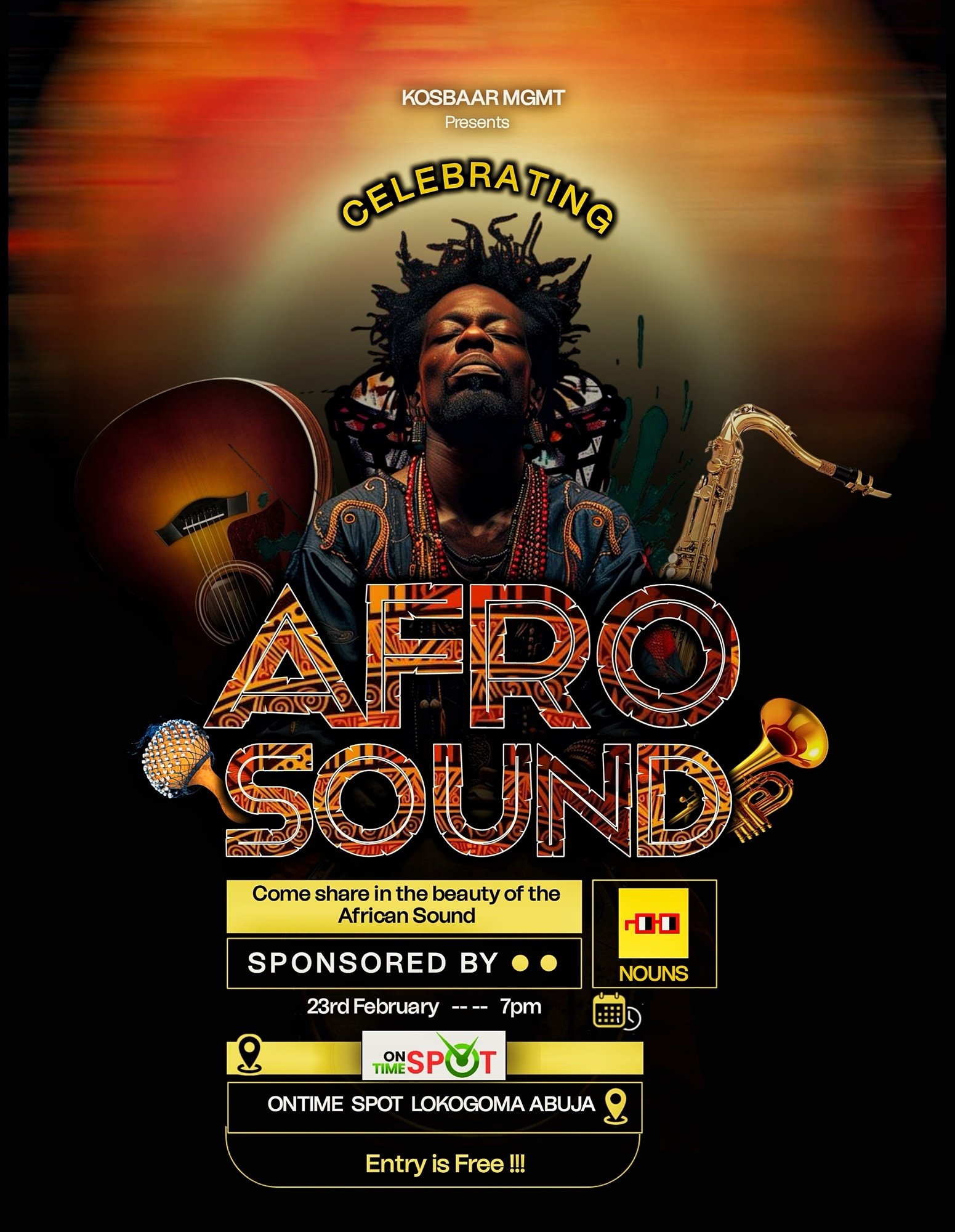 Afro Sound Event Poster