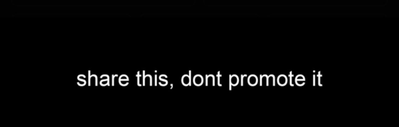 Share this, Don't Promote it