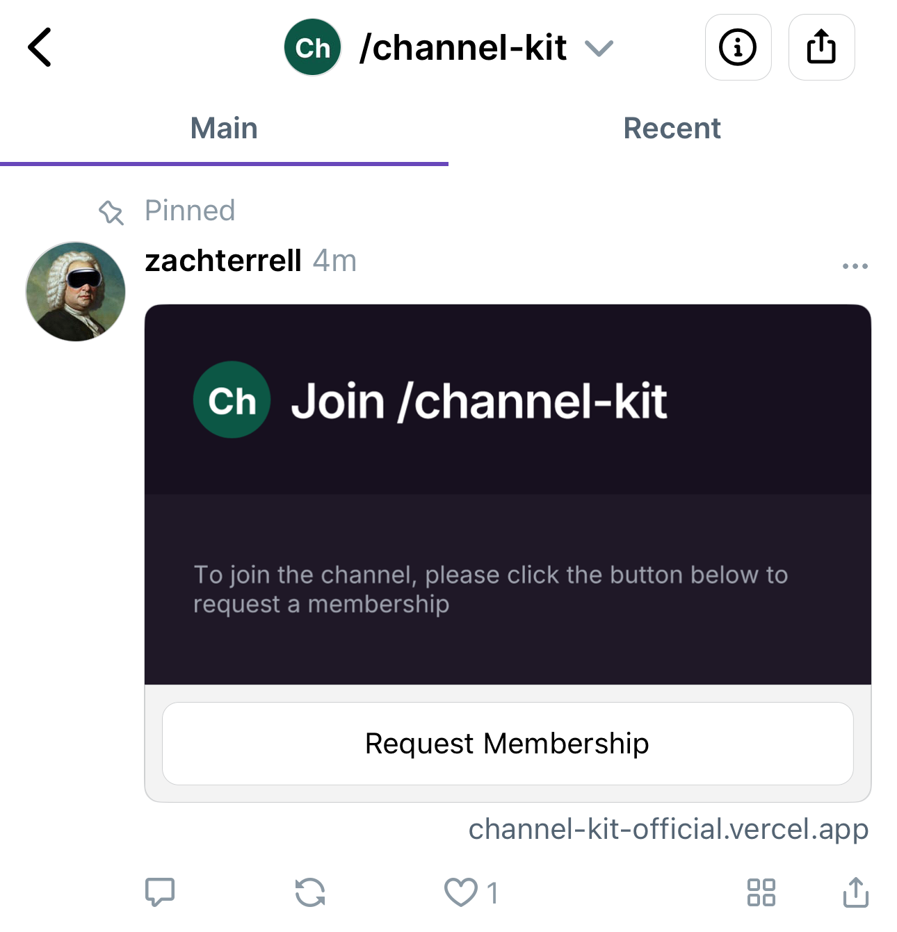 Embed from @zachterrell