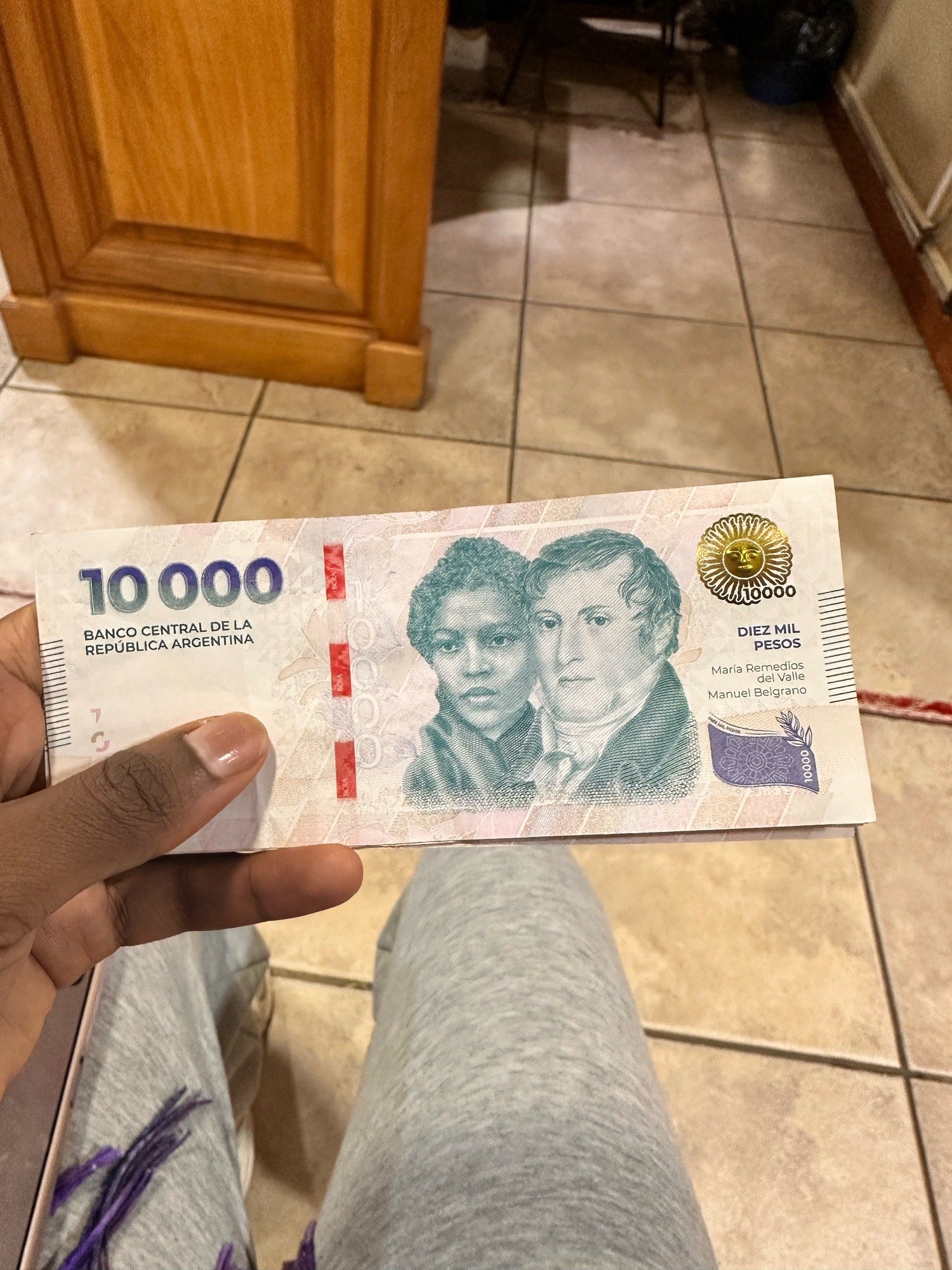 Argentina has a black woman on their money??