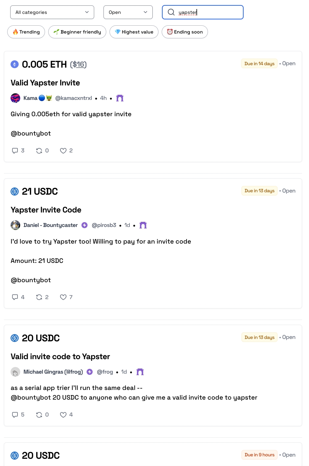 Yapster Invite Codes