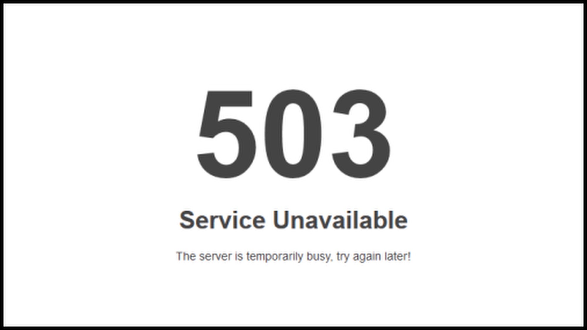 Error 503