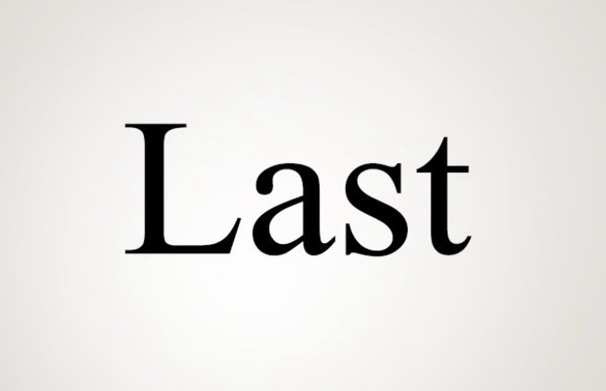 One Last Time
