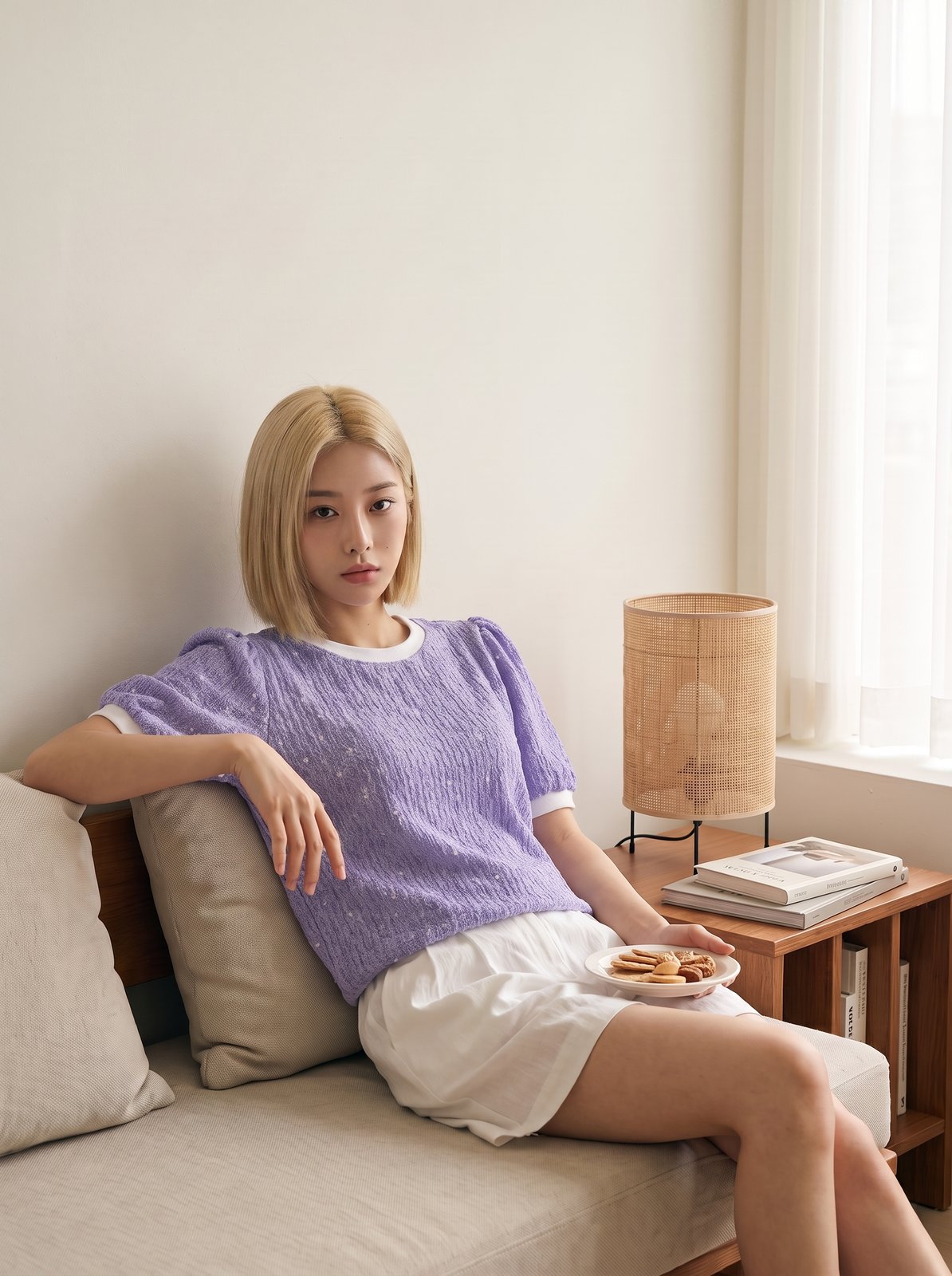 금발로 변경한 결과 — 나머지는 그대로