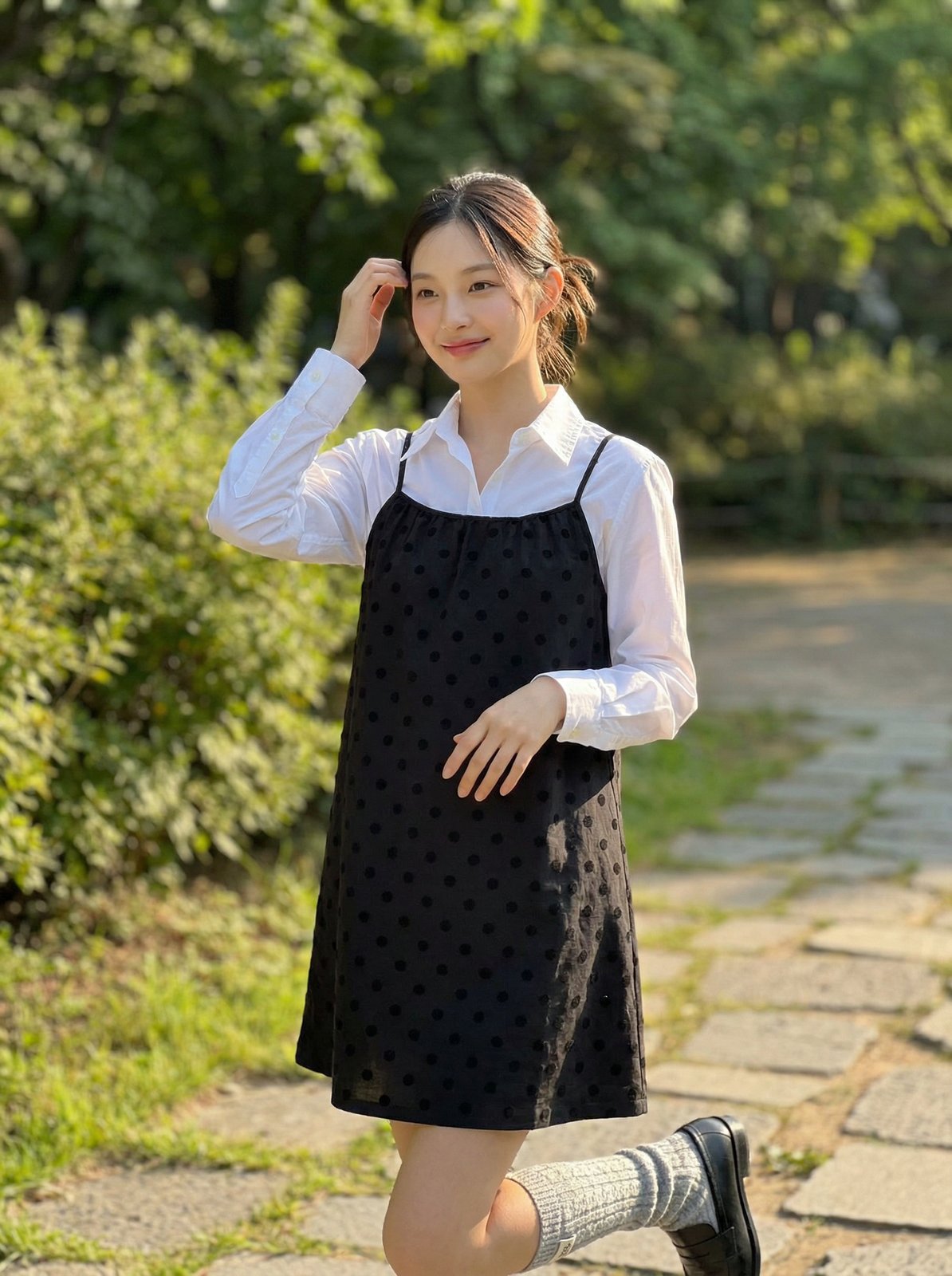 공원 야외 씬, 코디 착장