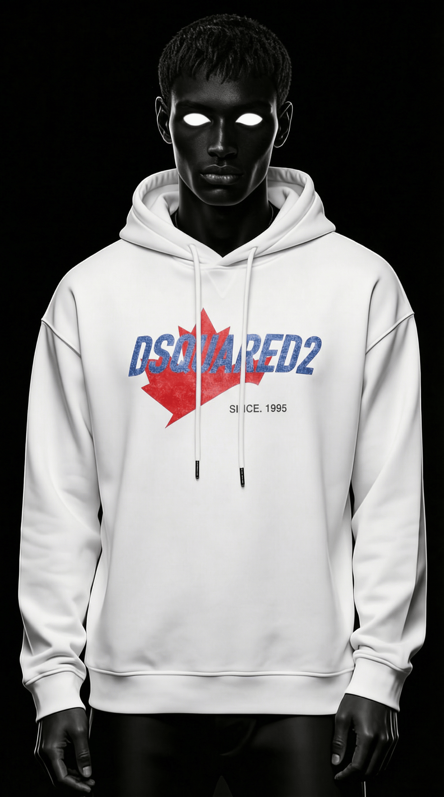 스튜디오 정면, 디스퀘어드2 후디, 블랙 배경